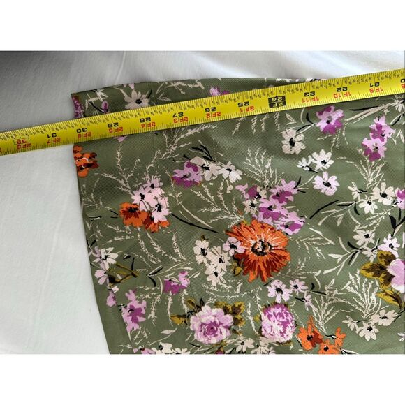 NWT By Anthropologie Wide-Leg Pants Floral Print Olive Green Size 6 - Picture 8 of 9